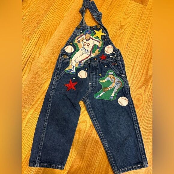 Vintage 80’s Oshkosh Marsha baseball overalls 2t - Picture 1 of 5